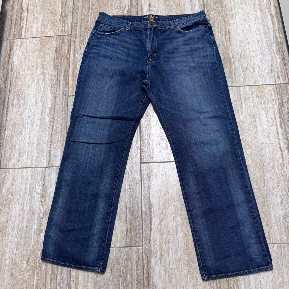 Mens Lucky Jeans Stretch Denim 361 Vintage Straight Distressed 38x32